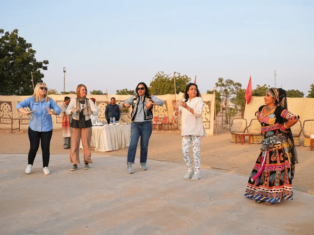 Guest Enjoy Dancing at Lohagarh Desert Resort